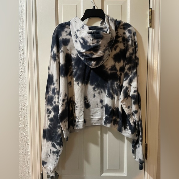 Savvi Kaylee Hoodie Sweatshirt Black & White Tie Dye XL EUC - Picture 2 of 4